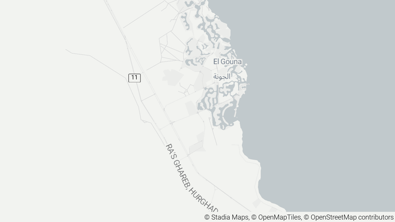 Map of Blue Corner Dive Club - El Gouna