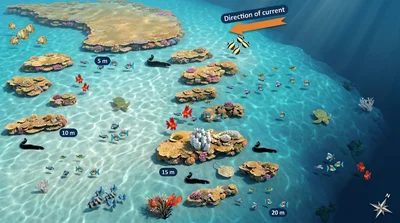 Abu Hashish South Erg dive site map