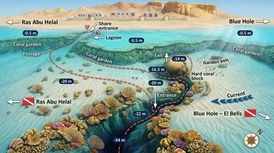 The Canyon dive site map