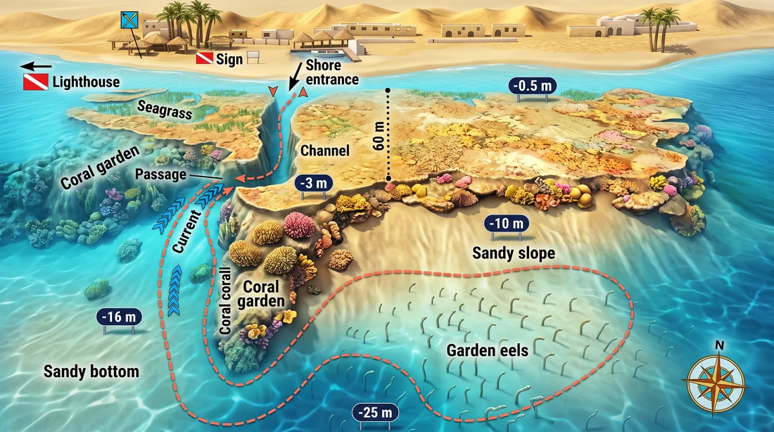 Eel Garden dive site map