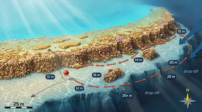 El Fanadir North dive site map