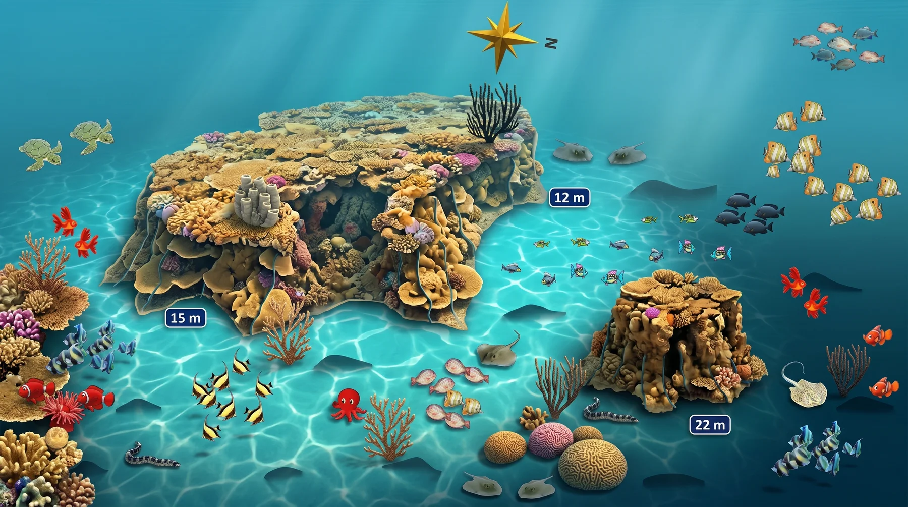 Gota Abu Makadi dive site map