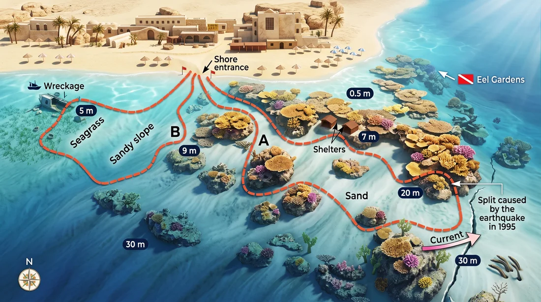 Light House dive site map