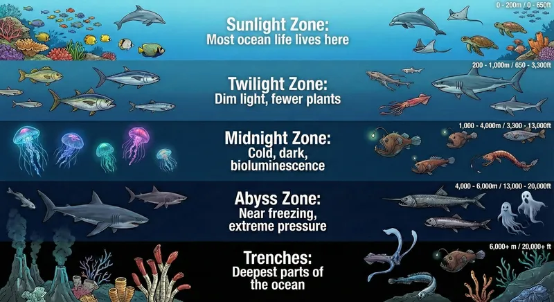 Deep Dive: A Journey Through the Five Zones of the Ocean