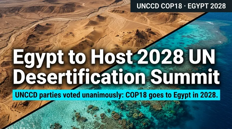 Egypt to Host UNCCD COP18 in 2028: What a Desertification Summit Means for the Red Sea